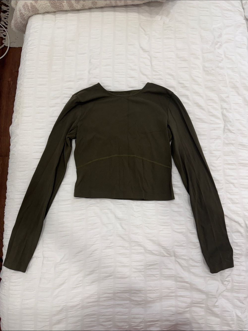 Aritzia GOLDEN Olive Green Long-Sleeve workout Top